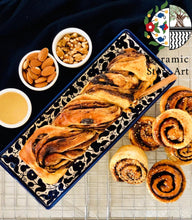 Load image into Gallery viewer, 10-Piece Handmade Ceramic Serving Set | Tableware | Navy, Turquoise, Multicolored | Hebron Handcrafted Ceramic Gift | Ceramic Dishware Set