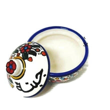 Load image into Gallery viewer, Ceramic Bowl with lid for serving Cheese | Palestine Hebron Ceramic