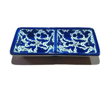 Load image into Gallery viewer, Ceramic Rectangular 2 section Plate for Salt & Pepper/ Sauce