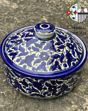 Load image into Gallery viewer, Hebron Delight: Handcrafted Palestinian Sweet Jar - Stunning Ceramic Artistry Large Ceramic Sweet Container | Palestinian Ceramic