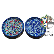 Load image into Gallery viewer, Large Ceramic Platter | Rice Serving Dish |Handmade Handpainted High Quality Ceramic | Colored | Navy | Turquoise | Hebron Ceramic Dish