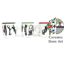 Load image into Gallery viewer, Palestine Mug | Keffiyeh Mug | Handala Mug | Traditional ceramic mug's set , Nice Gift , traditional Palestinian Hebron Ceramic