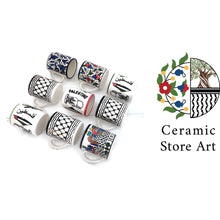 Load image into Gallery viewer, Palestine Mug | Keffiyeh Mug | Handala Mug | Traditional ceramic mug's set , Nice Gift , traditional Palestinian Hebron Ceramic