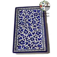 Load image into Gallery viewer, Ceramic Rectangular Dish Plate | Handmade Hand painted Ceramic | Multi Colored Floral | Navy | Turquoise | Olives Palestinian Hebron Ceramic
