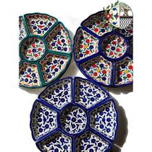 Load image into Gallery viewer, 8-Piece Ceramic Dipping & Serving Plates | Handmade Appetizer Plates | Handcrafted in Hebron, Palestine | Perfect for Home Decor or Gift