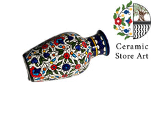 Load image into Gallery viewer, Keffiyeh Ceramic Flower Vase Modern Style | Hand Painted Floral Ceramic Vase | Hebron Ceramic | Palestine Ceramic | Multicolored | Keffiyeh