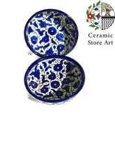Load image into Gallery viewer, Ceramic Bowl 10 cm | Handmade Handpainted High Quality Ceramic | Multi Colored Floral | Blue and white | Palestinian Hebron Ceramic