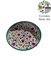 Load image into Gallery viewer, Large Ceramic Platter | Shallow 28cm Serving Dish | Rice Serving Dish |Handmade Handpainted Ceramic | Colored | Navy | Turquoise | Hebron