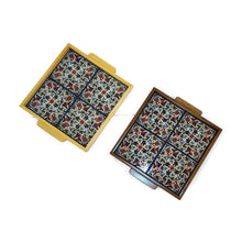 Load image into Gallery viewer, Wooden Ceramic Tray 4 Tiles