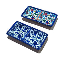 Load image into Gallery viewer, Ceramic Rectangular 2 section Plate for Salt & Pepper/ Sauce