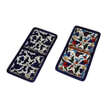 Load image into Gallery viewer, Ceramic Rectangular 2 section Plate for Salt & Pepper/ Sauce