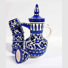 Load image into Gallery viewer, 6 Coffee Cups with 1 Coffeepot | Ceramic DALLAH Coffee Set