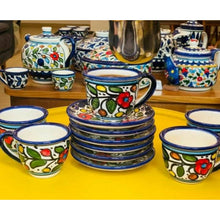 Load image into Gallery viewer, 6 Coffee Cups with 1 Coffeepot | Ceramic DALLAH Coffee Set