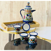 Load image into Gallery viewer, Arabic Coffee Ceramic Set with Tray