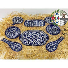 Load image into Gallery viewer, Palestinian Hebron Ceramic Tableware Set 8 pieces | Dinning Ceramic Set