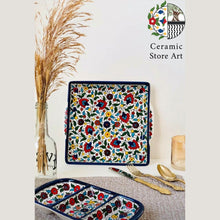 Load image into Gallery viewer, Multicolored Floral Serving 10 pieces Ceramic Set