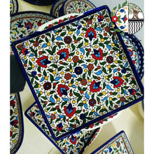 Load image into Gallery viewer, Multicolored Floral Serving 10 pieces Ceramic Set