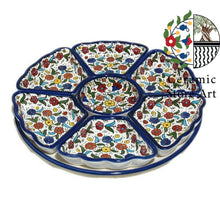 Load image into Gallery viewer, Appetizer Plate Colorful Floral Dipping Serving Plate | 8pieces Serving Plate