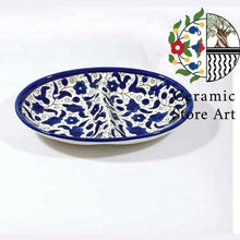 Load image into Gallery viewer, Ceramic Serving 2 Section Oval Plate