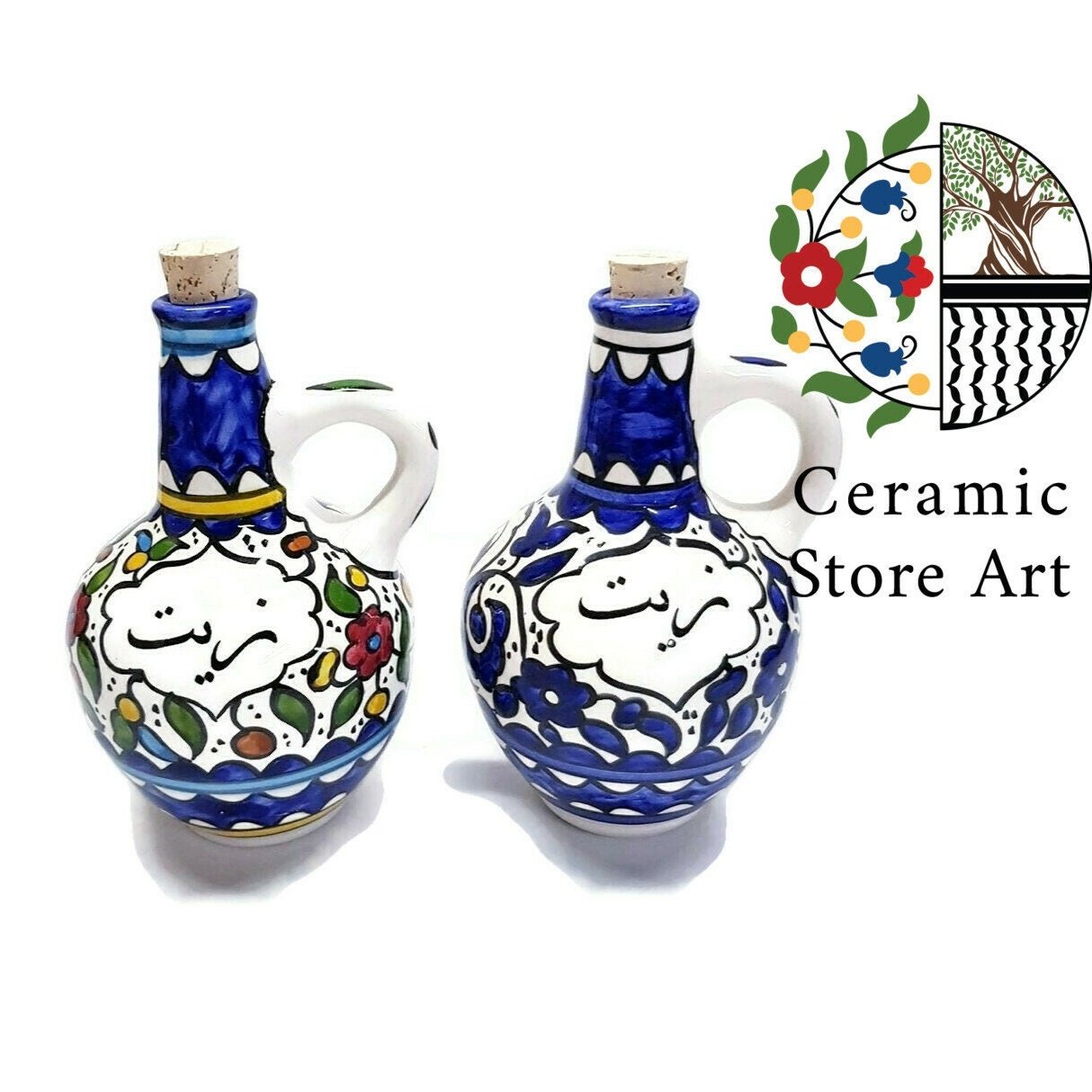 Ceramic Pitcher with Cork l Olive Oil - Zeit | – Ceramicstoreart