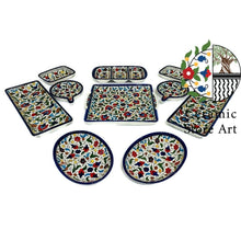Load image into Gallery viewer, Multicolored Floral Serving 10 pieces Ceramic Set