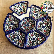 Load image into Gallery viewer, Appetizer Plate Colorful Floral Dipping Serving Plate | 8pieces Serving Plate