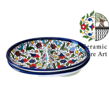 Load image into Gallery viewer, Ceramic Serving 2 Section Oval Plate