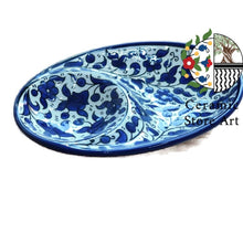 Load image into Gallery viewer, Olives Oval Serving Plate 2 Section
