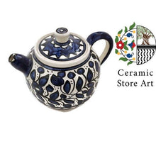 Load image into Gallery viewer, Floral Rounded Ceramic Teapot 50oz