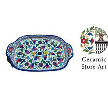 Load image into Gallery viewer, Ceramic Round Rectangular Plate with Handle