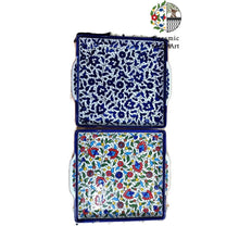 Load image into Gallery viewer, Ceramic Square Large Platter with Handle