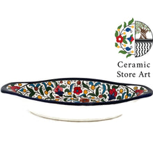 Load image into Gallery viewer, Oval shaped Ceramic Serving Plate with Handle