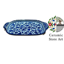 Load image into Gallery viewer, Ceramic Round Rectangular Plate with Handle