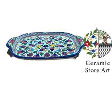 Load image into Gallery viewer, Ceramic Round Rectangular Plate with Handle