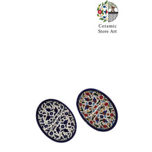 Load image into Gallery viewer, Oval Ceramic Plate 2 Section Divided | Hebron Ceramic
