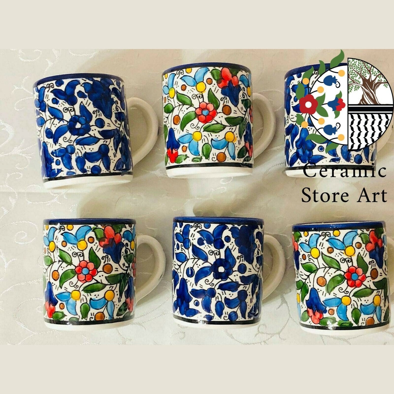 Ceramic Mug Traditional Palestinian Hebron Ceramic – Ceramicstoreart