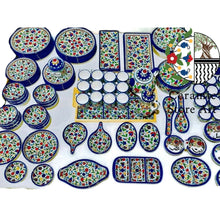 Load image into Gallery viewer, Handmade Handpainted Ceramic Palestinian Hebron Products for kitchenware | Drinkware | Dinning | Serving | Set of 100  items
