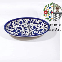 Load image into Gallery viewer, Ceramic Tableware Set 10 items Handmade Hand-painted High Quality  | Navy Blue &amp; White Patterns | Dinning | Palestinian Hebron ceramic
