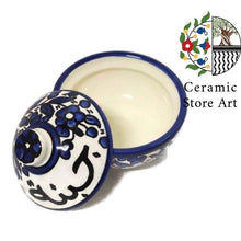 Load image into Gallery viewer, Floral Multi Colored High Quality Handmade Handpainted Ceramic Bowl for serving Cheese | Palestinian Product
