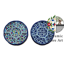 Load image into Gallery viewer, Appetizer Ceramic Plater Round 5-section | Handmade Hand painted Ceramic | Multicolored | Blue and white | Palestinian Hebron Ceramic

