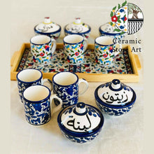 Load image into Gallery viewer, Hebron Ceramic Bowls 12 items Set of 6 Mugs, 5 bowls and 1 Tray
